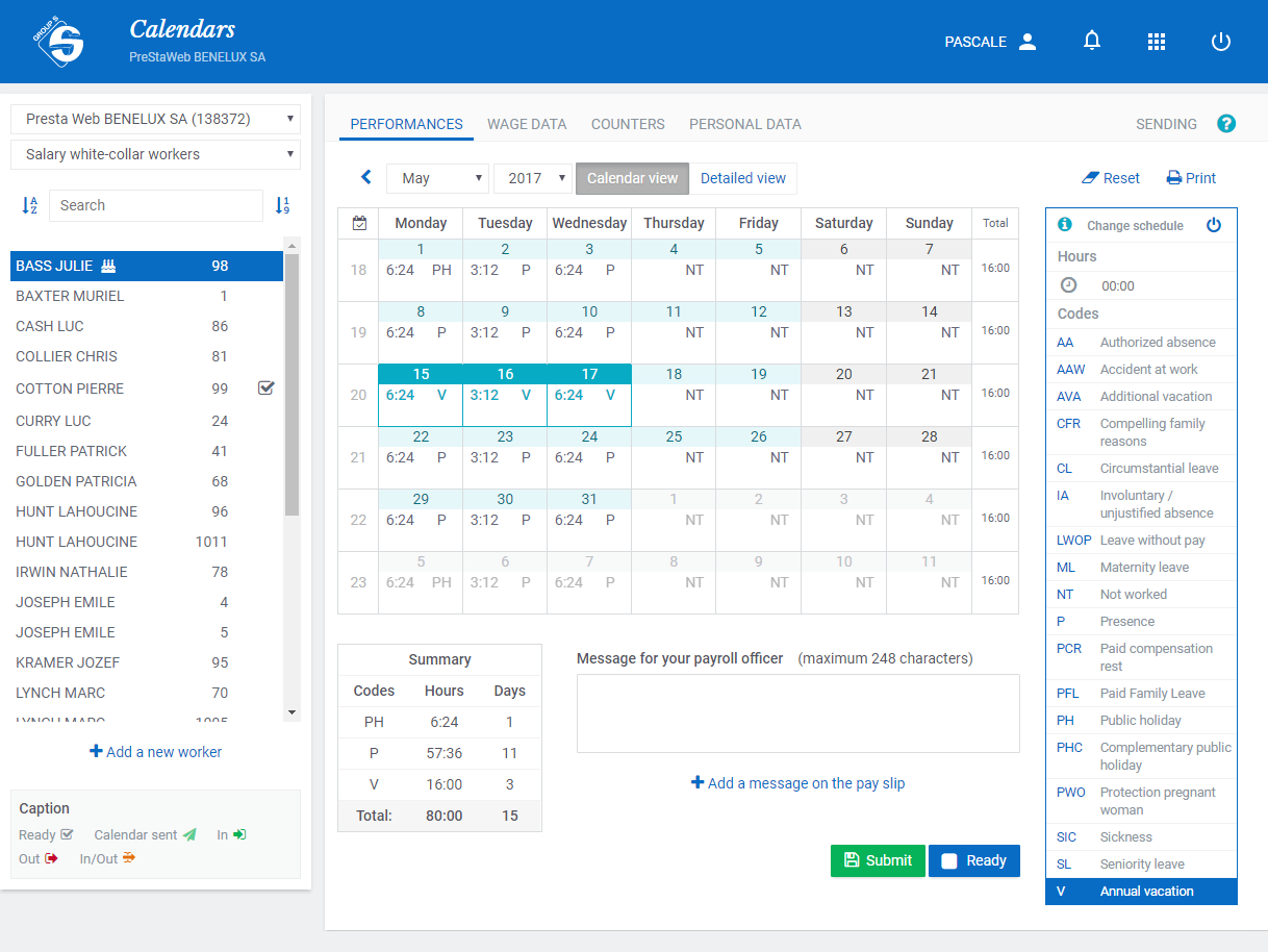 Payroll preparation